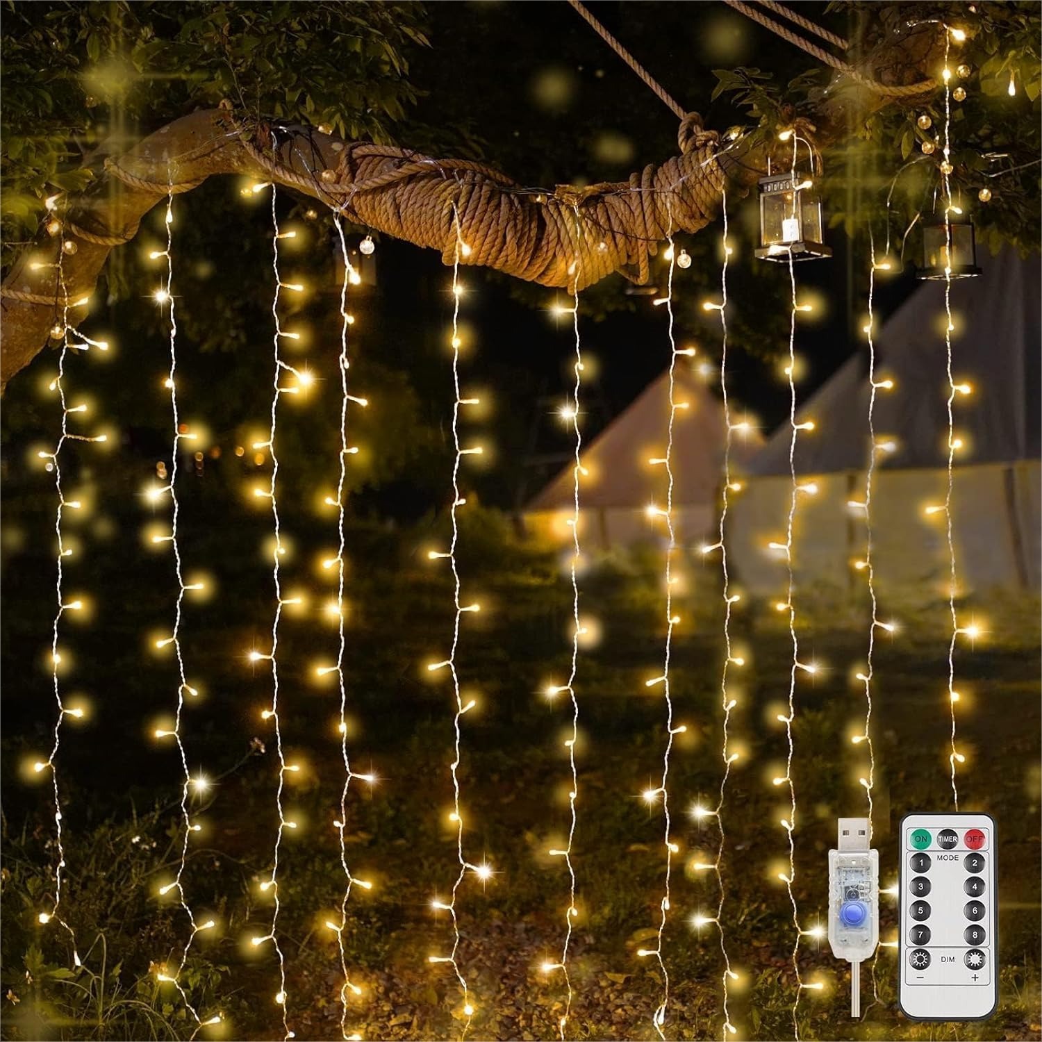 Led Fairy String Lights - Curtain Lights For Bedroom 200 Led