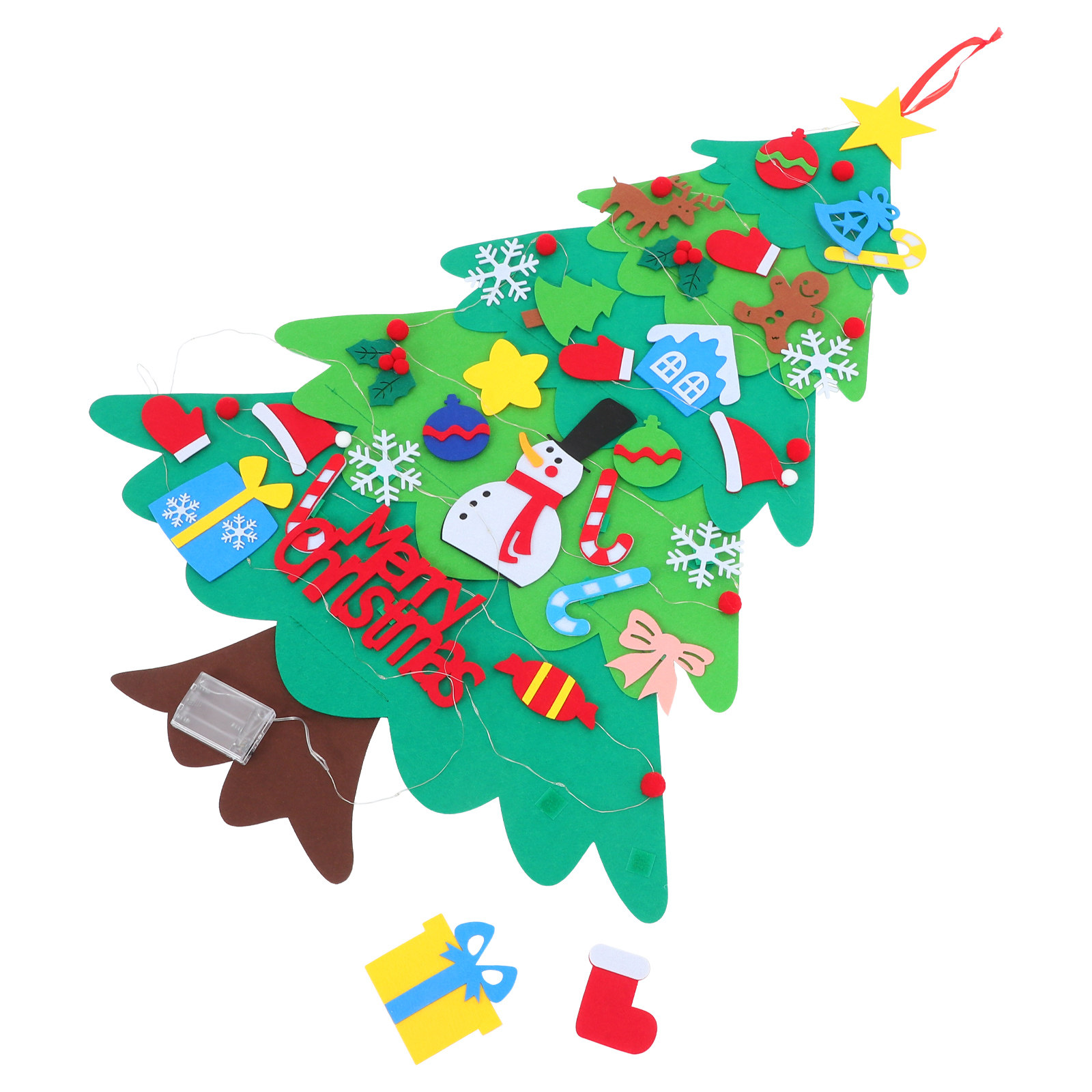 Christmas Stocking Hanging - 1Set Felt Christmas Tree Wall Door
