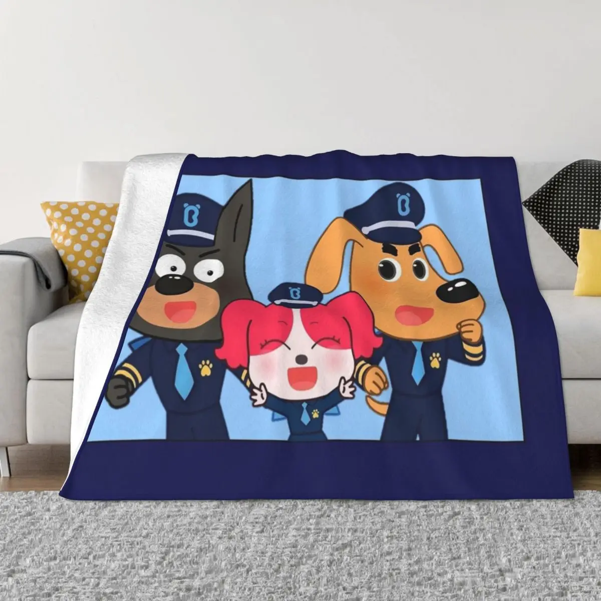 Christmas Throw Blanket - Sheriff Labrador Throw Blanket Multi-Purpose Bed