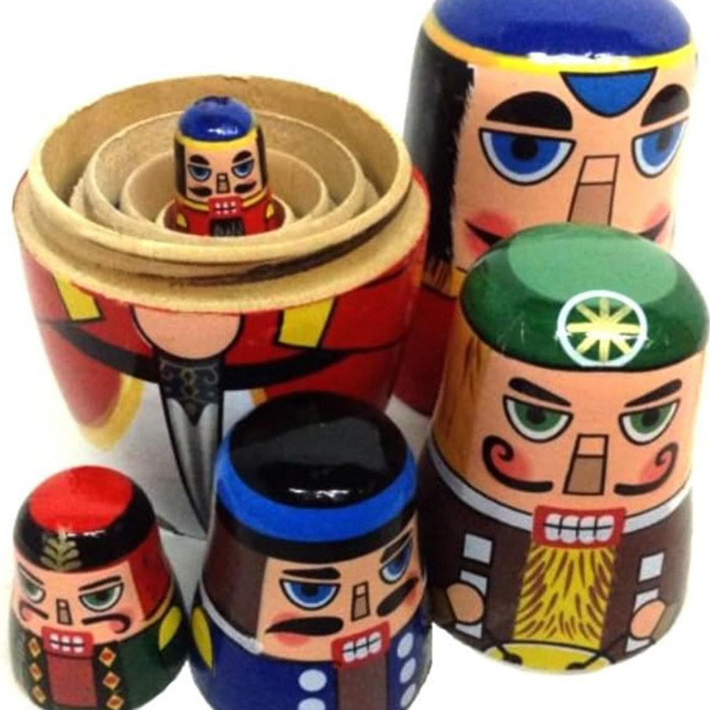 5pcs Russian Nutcracker Nestin - Nutcracker Figurine review and price