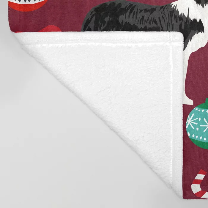 Border Collie Christmas Stocki - Christmas Throw Blanket review and price