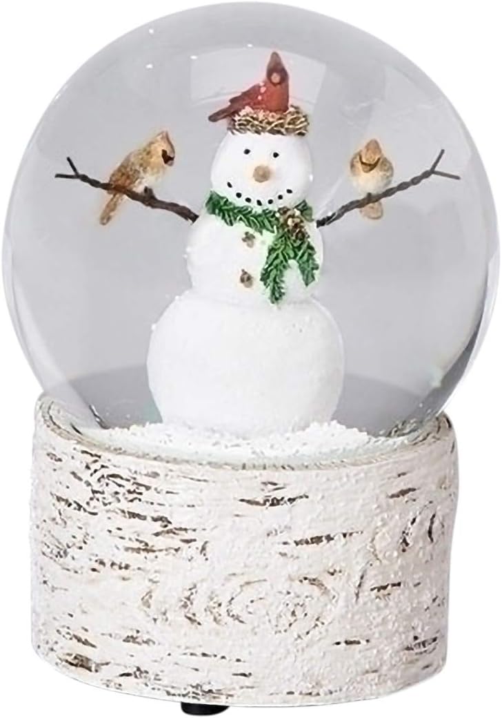 Snowman with Cardinal Friends  - Snow Globe Musical review and price