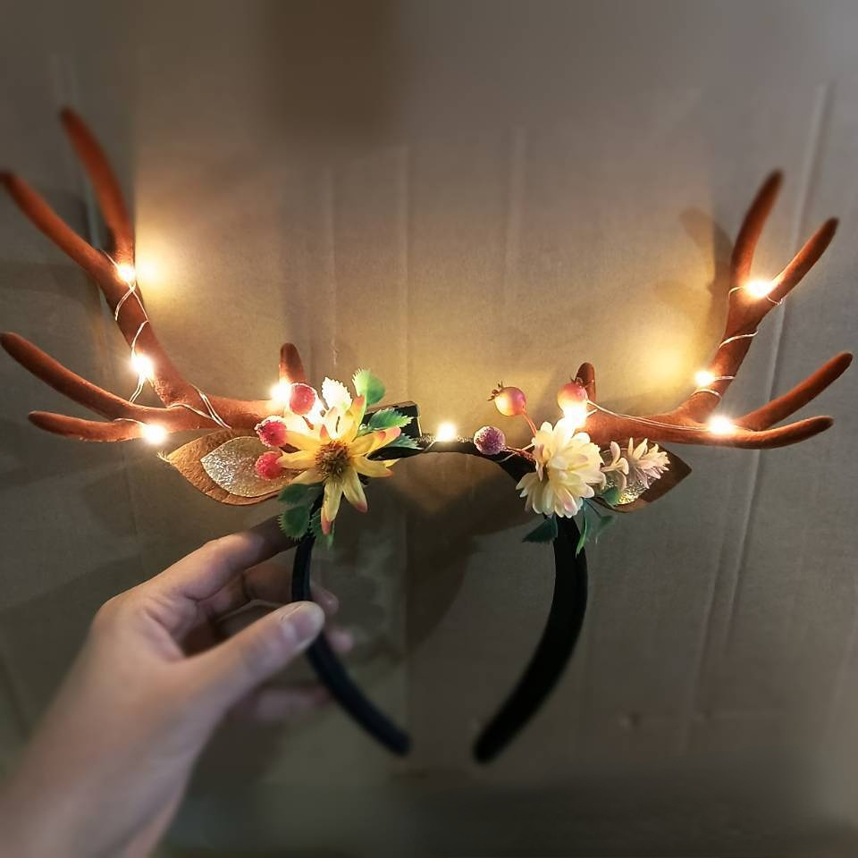 Reindeer Antlers Light up Head - Reindeer Antlers Headband review and price