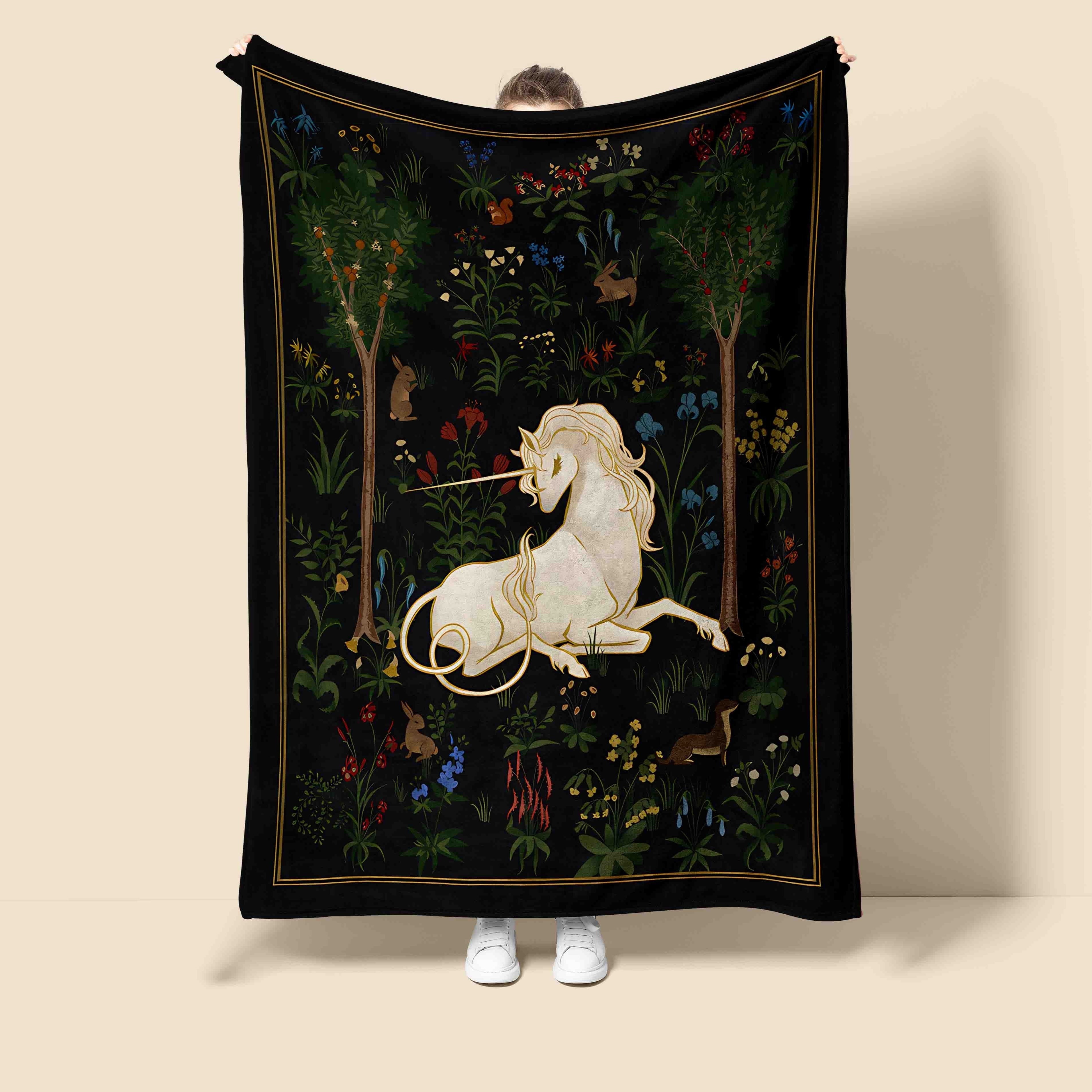 1pc Magical Unicorn Forest Thr - Christmas Throw Blanket review and price
