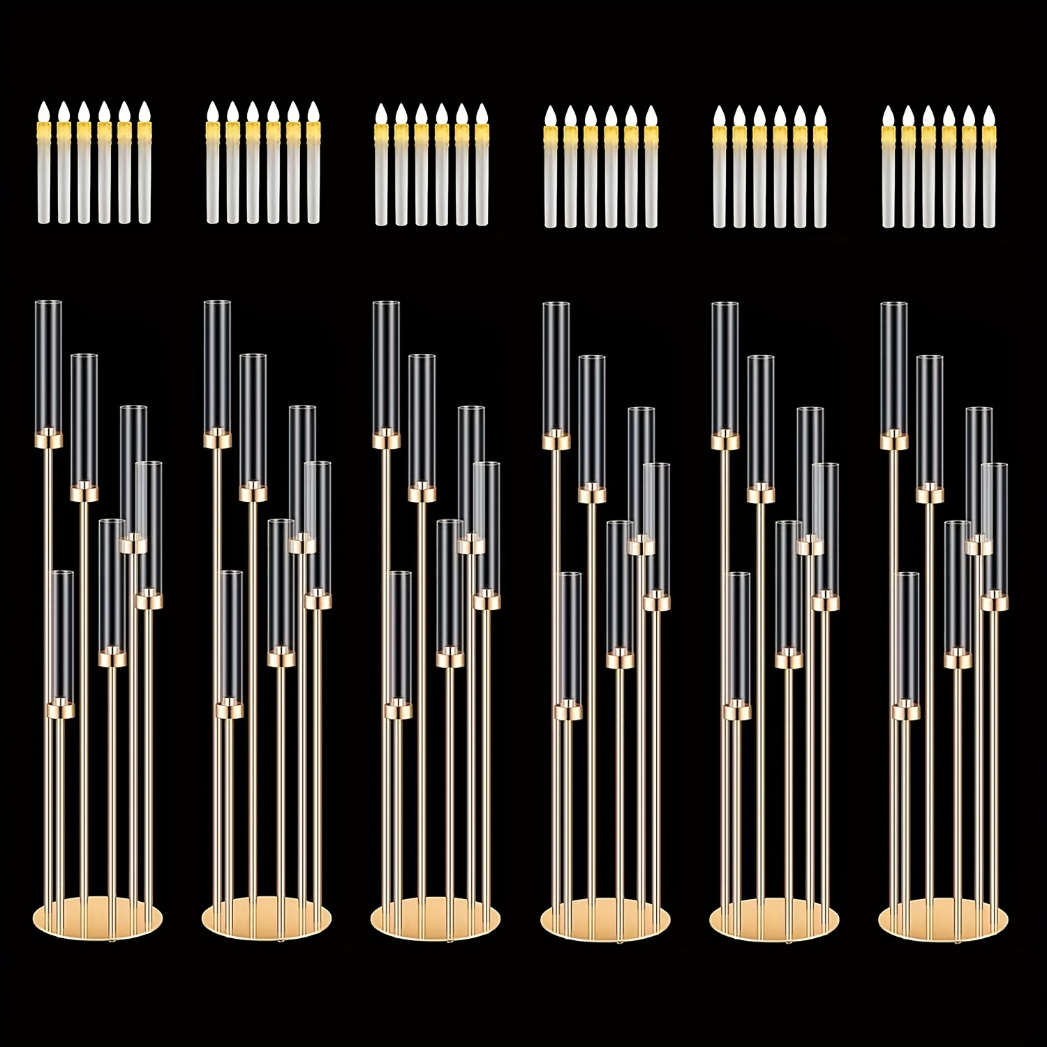 2 Sets Floor Candelabra 6 Arms - Holiday Candle Set review and price