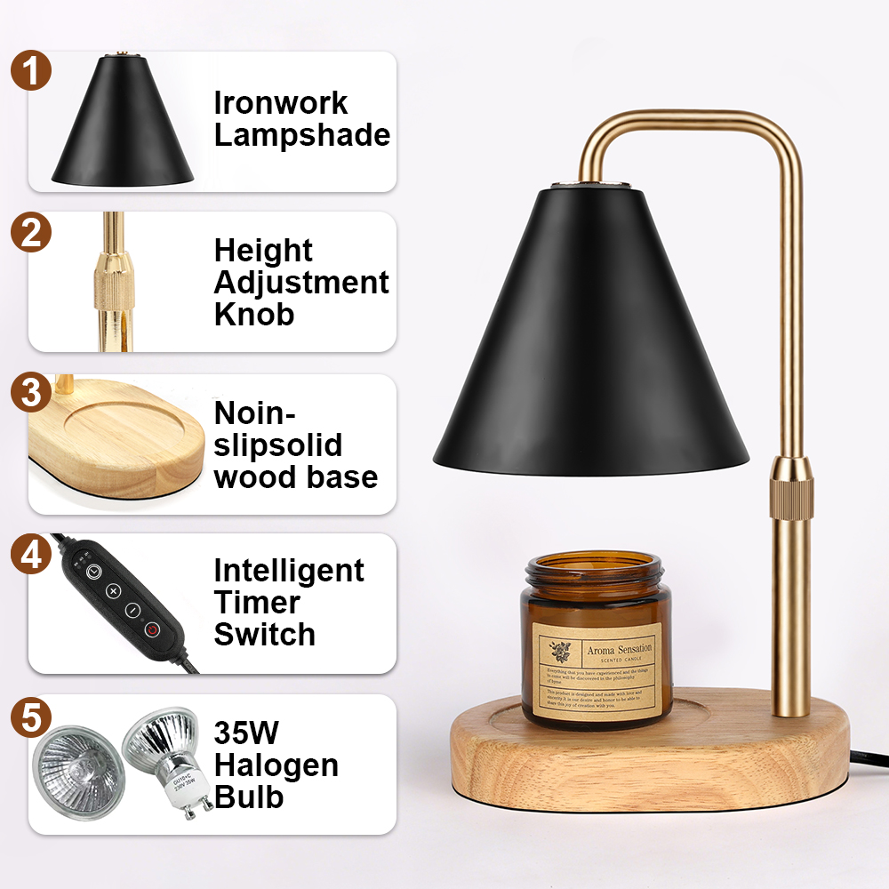 Black Candle Warmer Lamp with  - Holiday Candle Set review and price