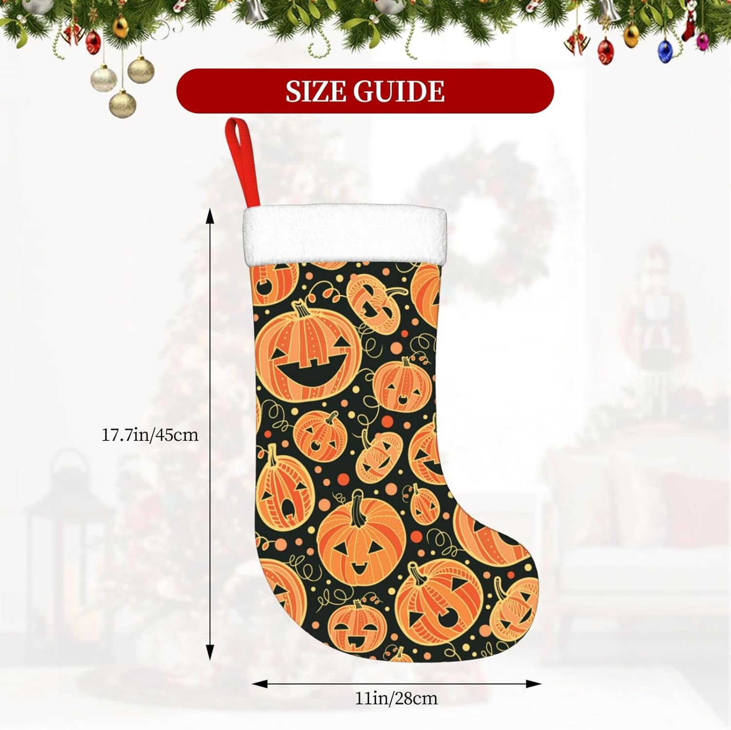Halloween Pumpkin Christmas St - Christmas Stocking Hanging review and price