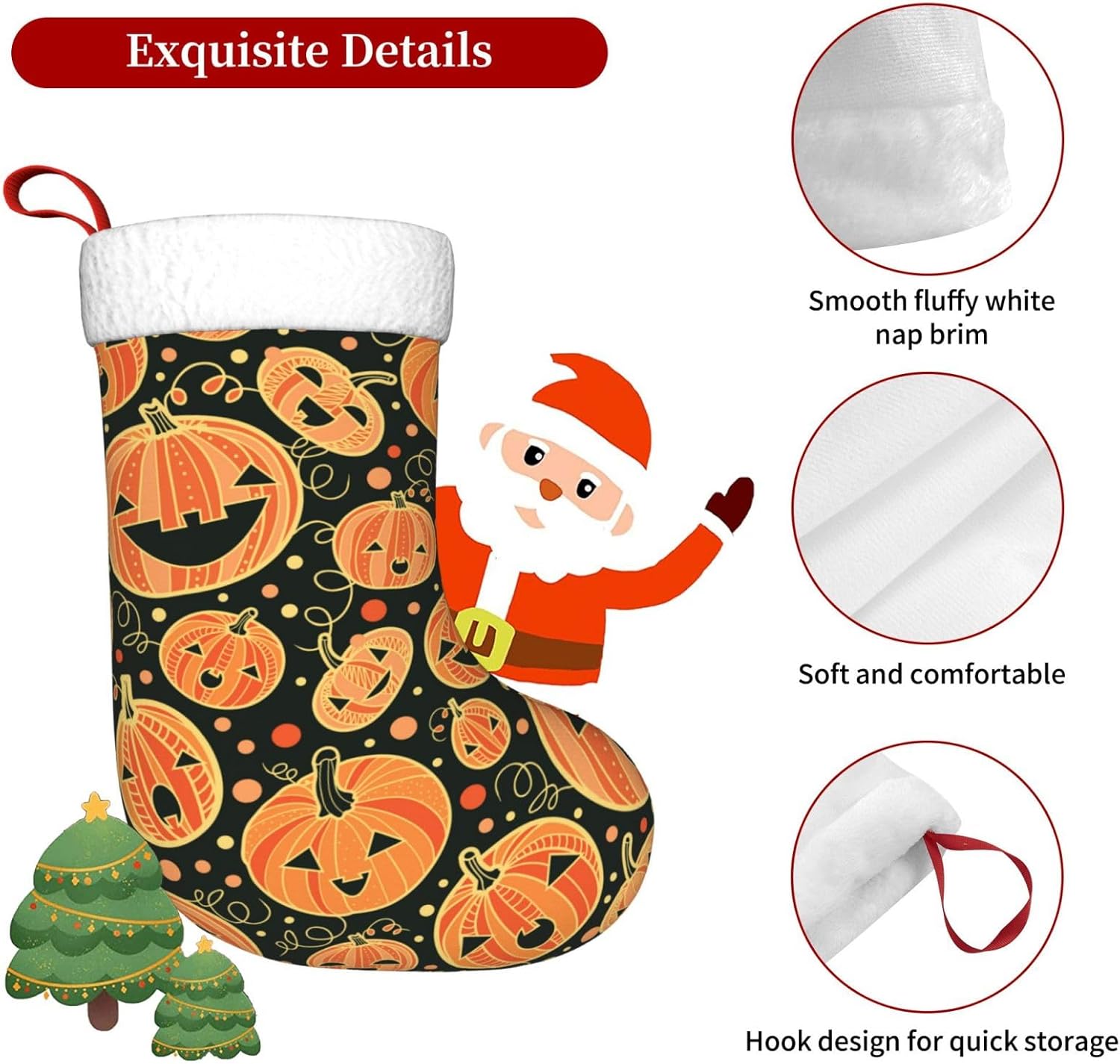 Halloween Pumpkin Christmas St - Christmas Stocking Hanging review and price