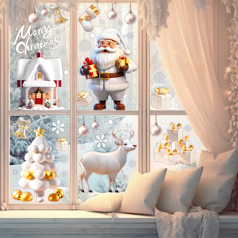 Christmas Snowman Snowflake Sa - Snowflake Window Decal review and price