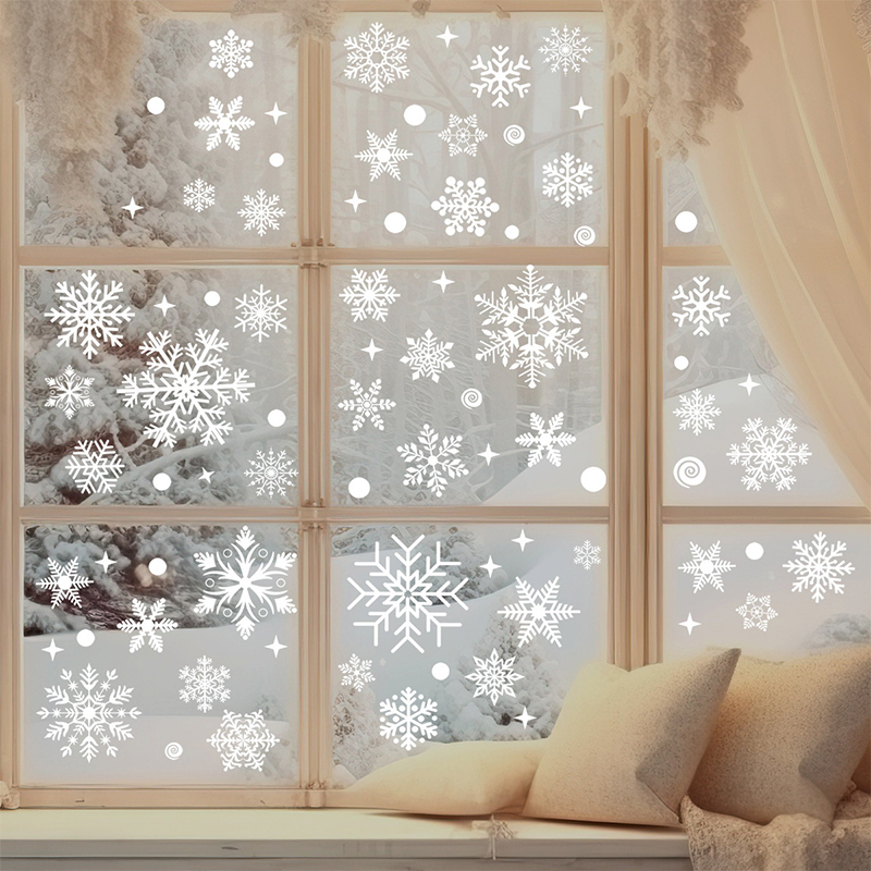 Christmas Snowman Snowflake Sa - Snowflake Window Decal review and price