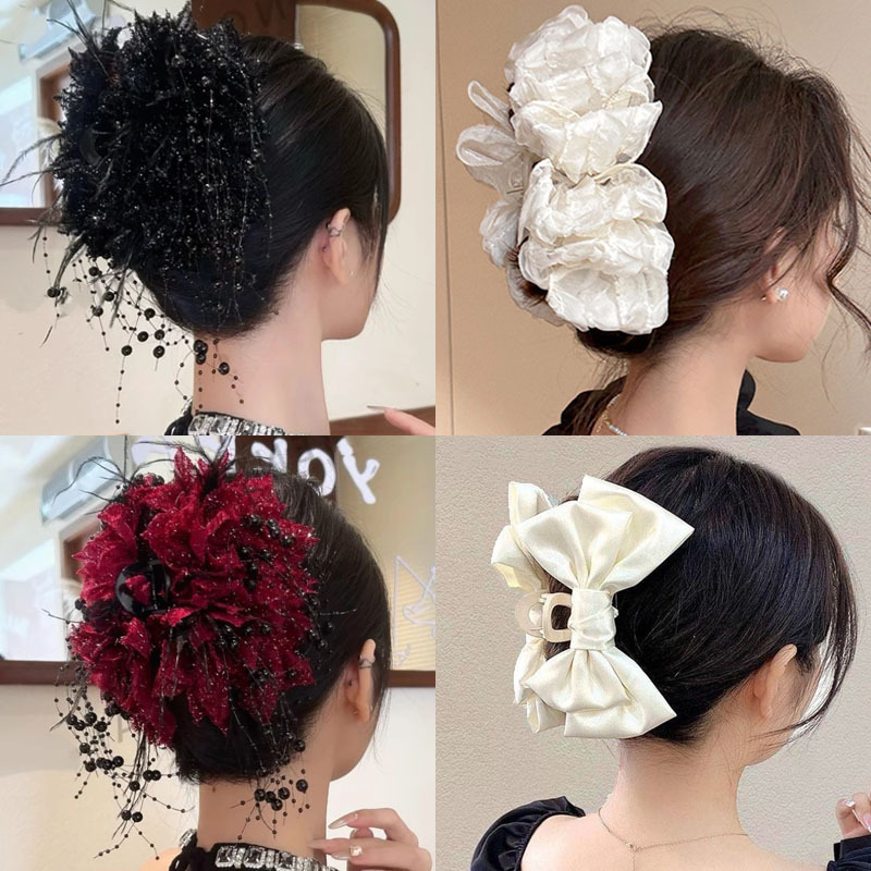 New Large Chiffon Bow Hair Cla - Ribbon Bow Gift review and price