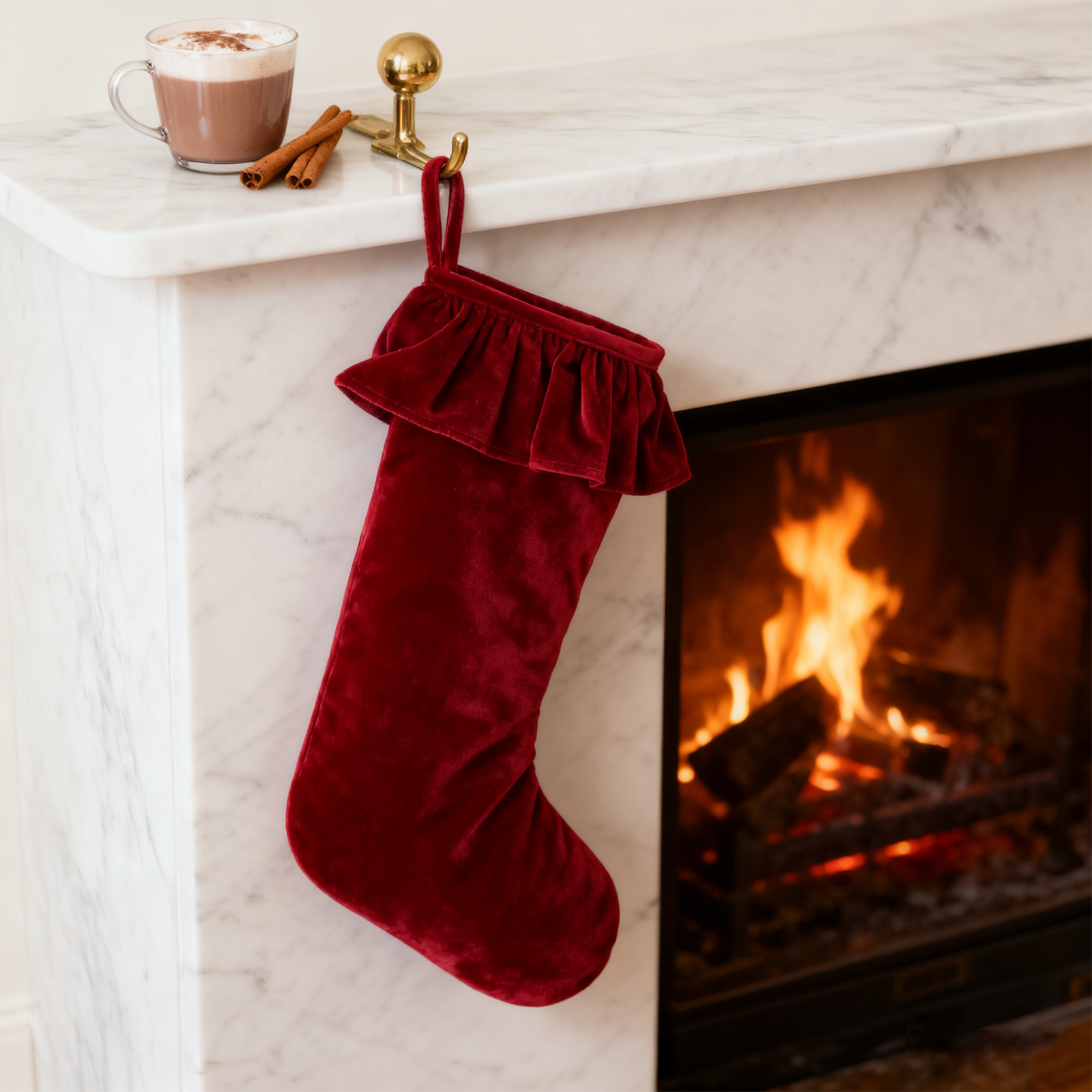 Velvet Christmas Stocking Holi - Christmas Stocking Hanging review and price