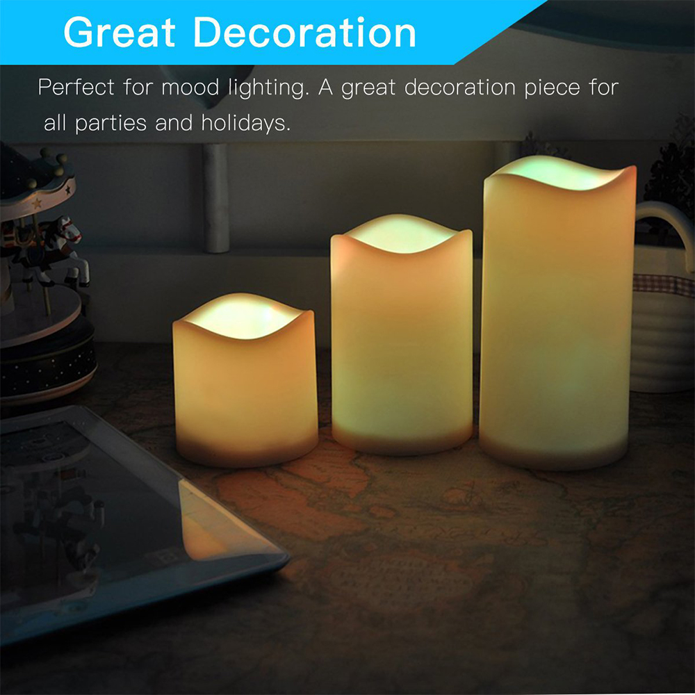 3pcs/ set LED Flameless Flicke - Holiday Candle Set review and price