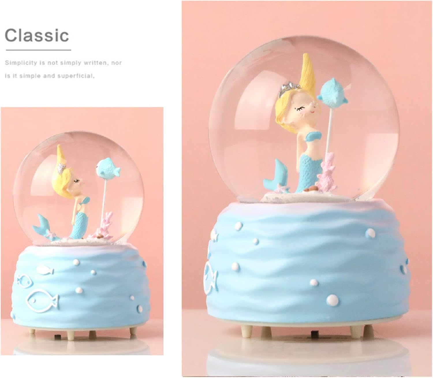 Mermaid Snow Globe Music Box w - Snow Globe Musical review and price