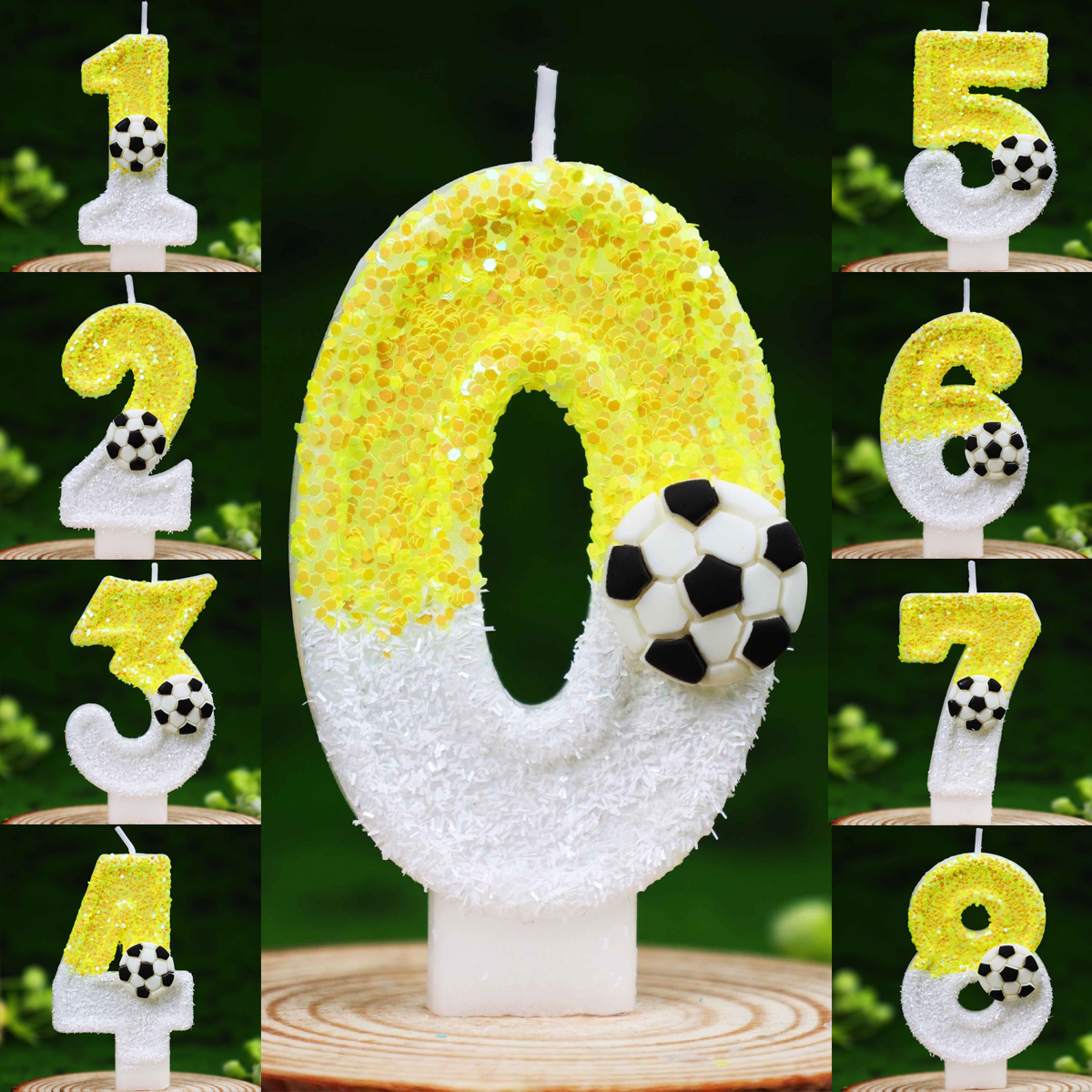 Yellow White Sequins Sports Fo - Holiday Candle Set review and price