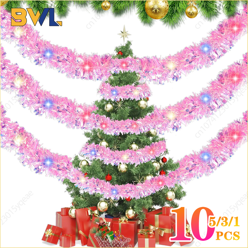 1-10PCS Pink Tinsel Garland Sh - Tinsel Garland Decoration review and price