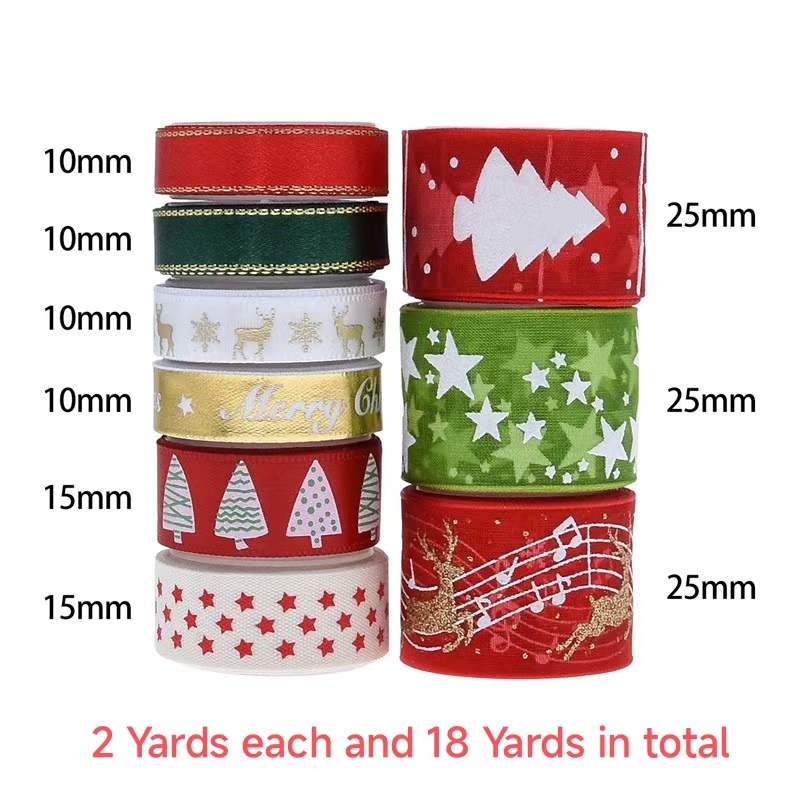 9pcs Christmas Ribbons Set Fes - Gift Box Wrap Set review and price