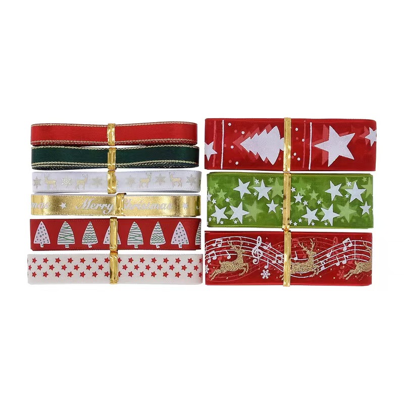 9pcs Christmas Ribbons Set Fes - Gift Box Wrap Set review and price