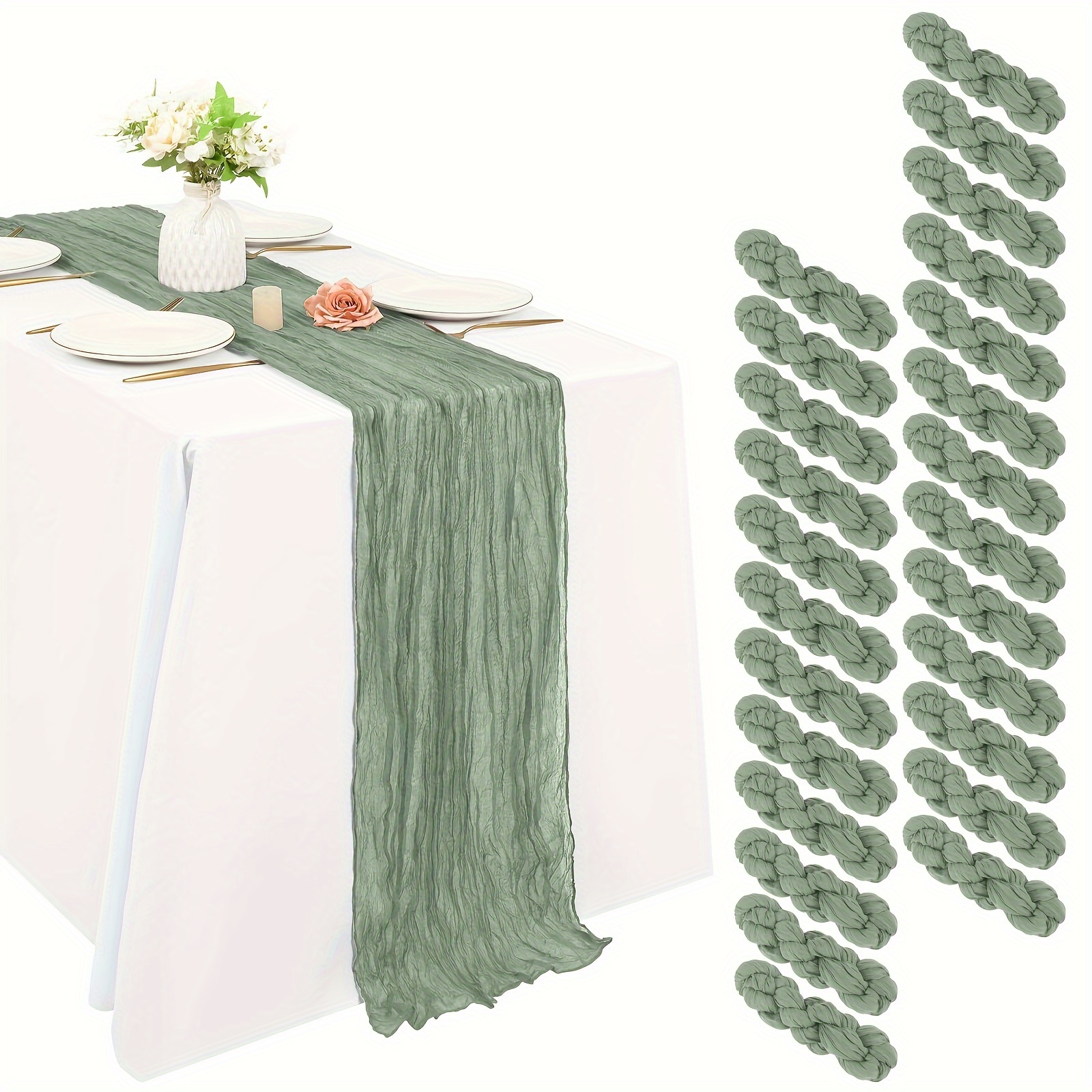 Of 25 Black Cheesecloth Table  - Christmas Table Runner review and price