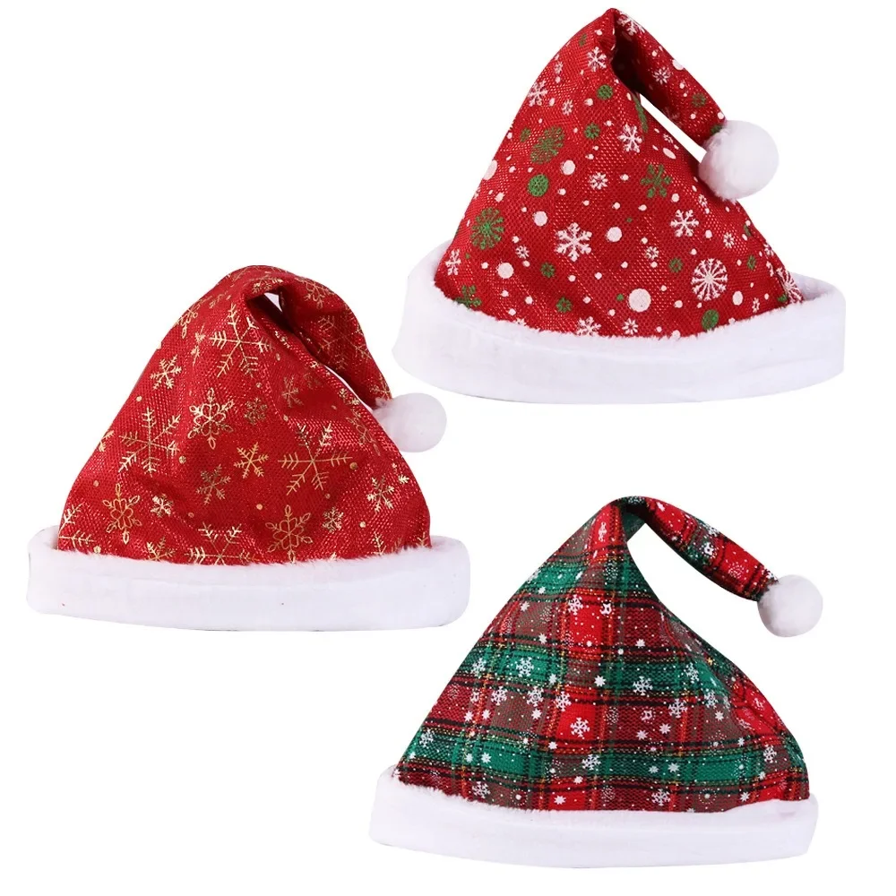 Thick Christmas Hat Red Checke - Santa Hat Plush review and price