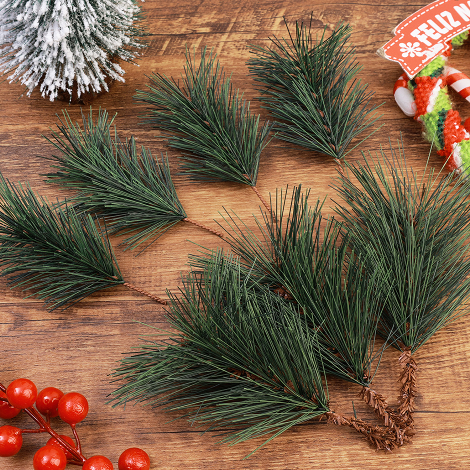 Fake Tree Leaves Branches Arti - Christmas Wreath Fake review and price