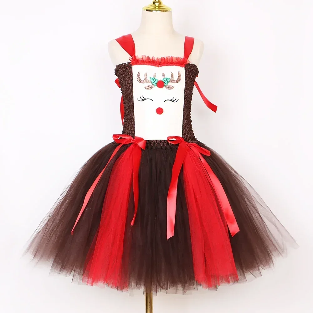 Christmas Party Tutu Dress Rud - Reindeer Antlers Headband review and price