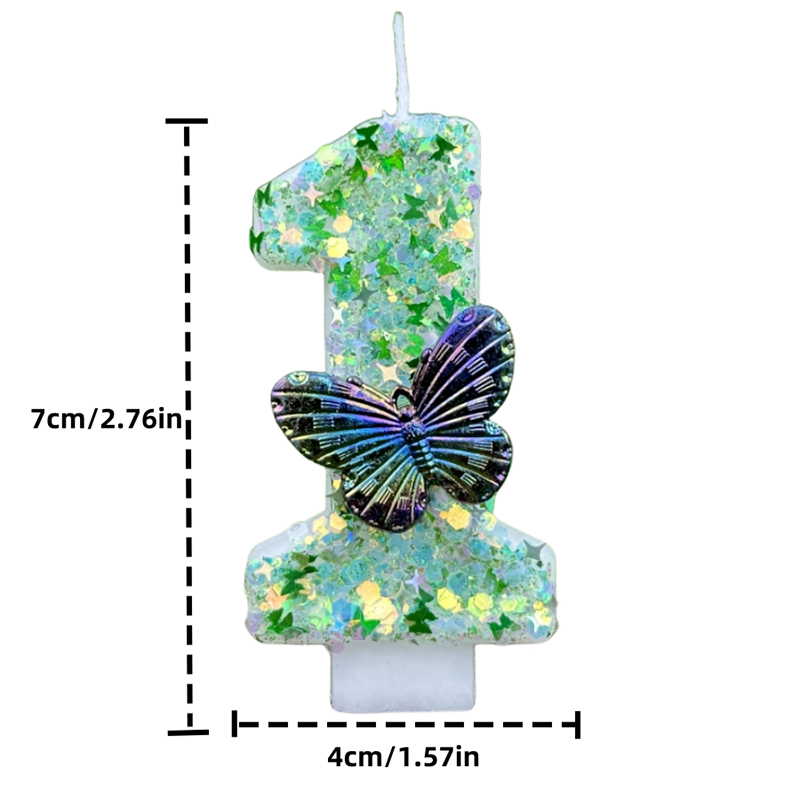 1Pc Green Sequins Number 0-9 B - Holiday Candle Set review and price