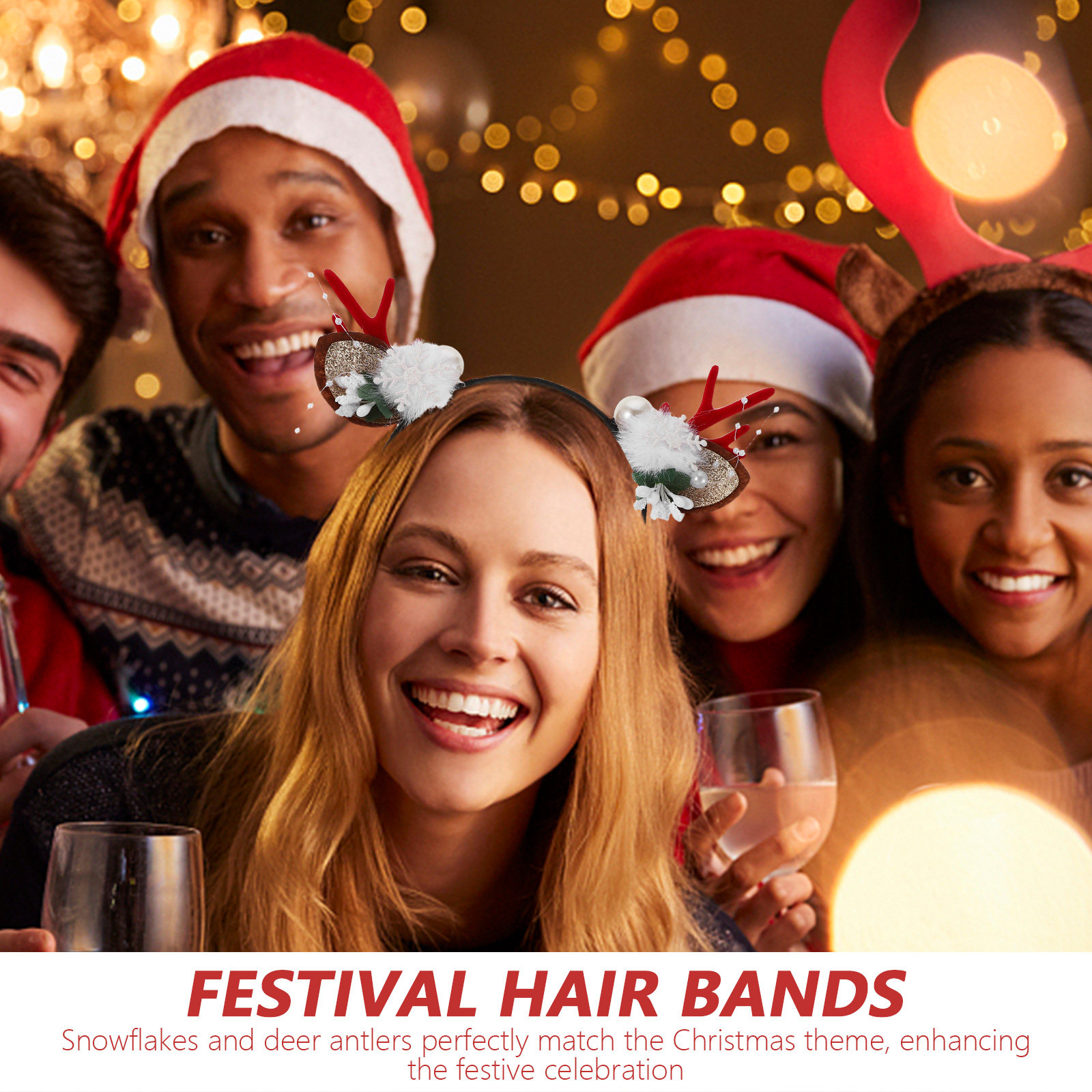4Pcs Festive Reindeer Antlers  - Reindeer Antlers Headband review and price