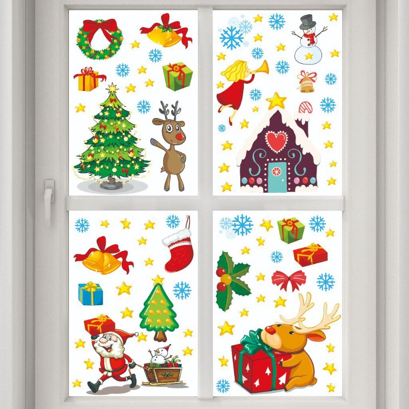 4pcs PVC Christmas Snowflake W - Snowflake Window Decal review and price