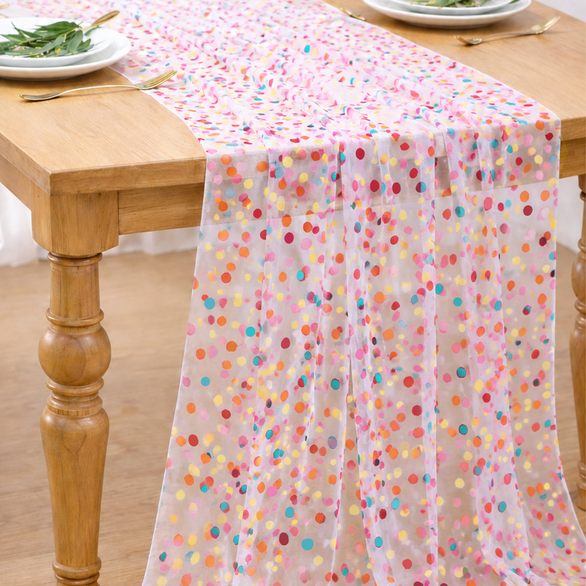 Colorful Dot Gauze Table Runne - Christmas Table Runner review and price