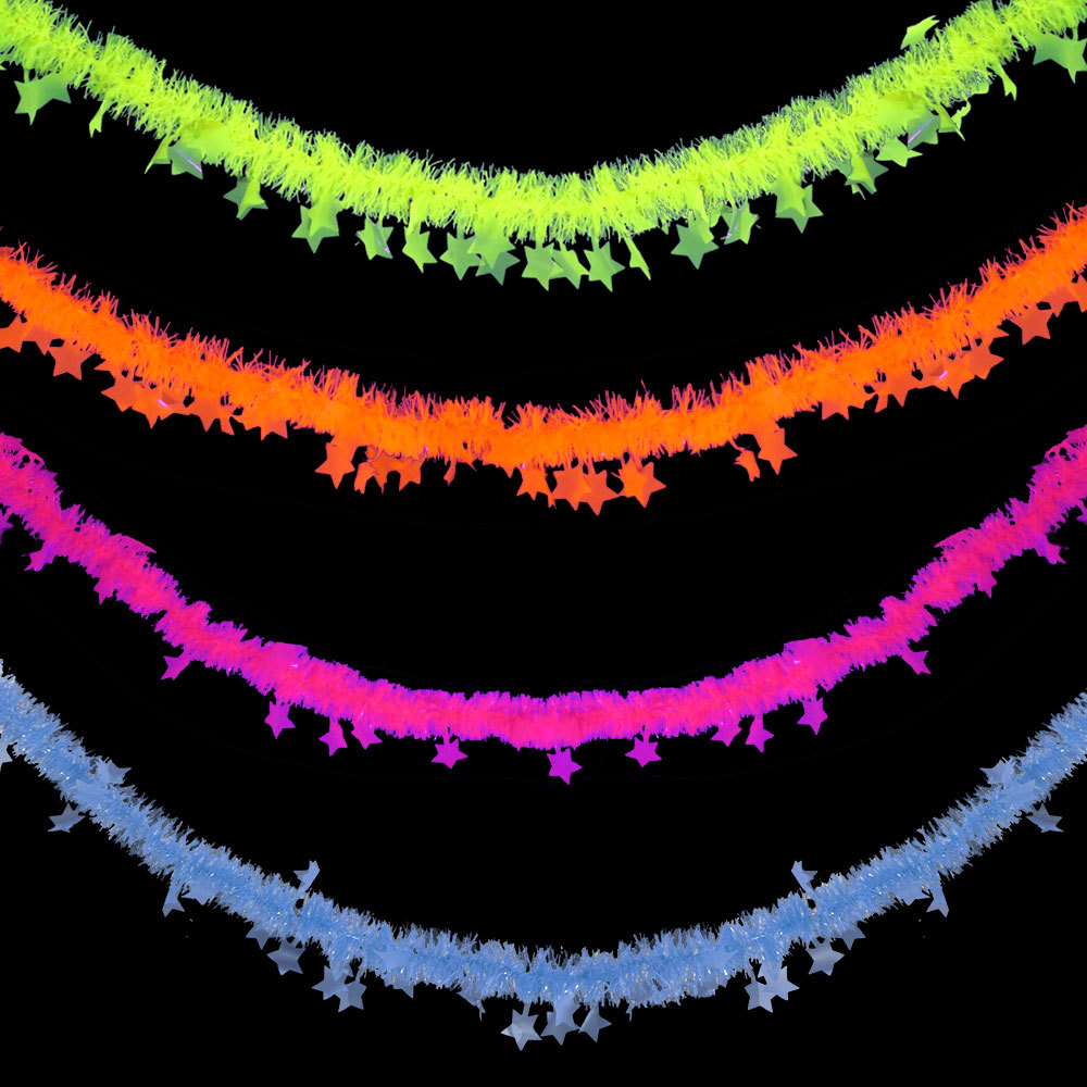 Birthday Theme Fluorescent Mac - Tinsel Garland Decoration review and price