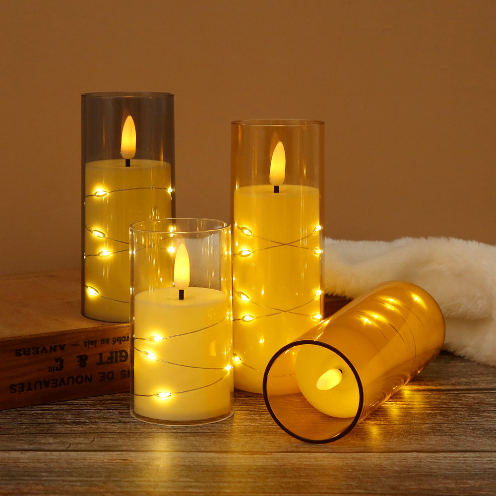 3pcs/set LED Copper Wire Flame - Holiday Candle Set review and price