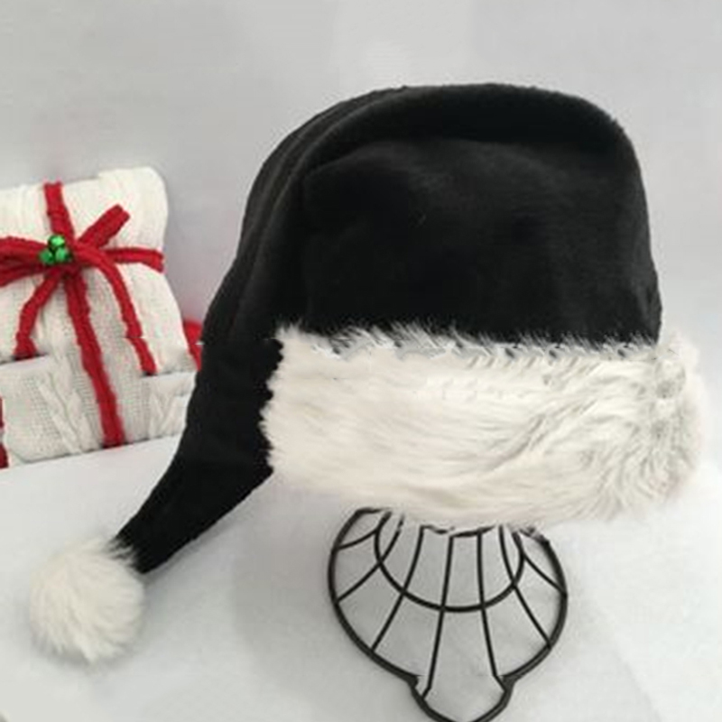 Christmas Santa Hat Black Long - Santa Hat Plush review and price